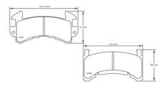 Pagid Race Pad Set 1595Usa RST5 GM Metric Caliper