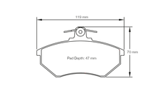 Pagid Race Pad Set 1743 14  Seat, VW