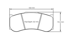 Pagid Race Pad Set 2019 RSL1E Bed 2016 M6 GT3, M4 GT4, NSX Front, Bedded