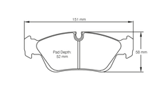 Pagid Race Pad Set 2180 RST1 BMW