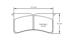 Pagid Race Pad Set 2205 RST3 AP, Wilwood
