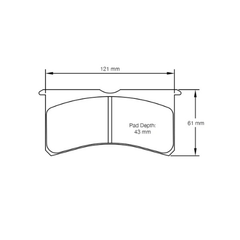 Pagid Race Pad Set 2205 RST1 AP, Wilwood