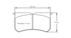 Pagid Race Pad Set 2206 29 AP, Stoptech, Wilwood