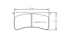 Pagid Race Pad Set 2555 RST1 Wilwood