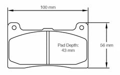 Pagid Race Pad Set 2581 RST2 Wilwood Dyno Pro
