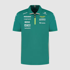 Aston Martin F1 2025 Men's Team Polo Shirt - Green