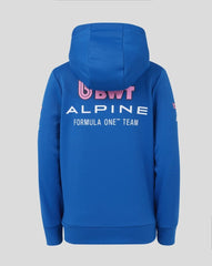 Alpine Racing F1 2026 Kids Team Full Zip Hoodie - Youth Lapis Blue