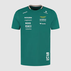 Aston Martin F1 2025 Lance Stroll Team T-Shirt - Green