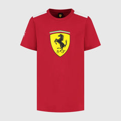 Scuderia Ferrari F1 Kids Large Shield T-Shirt - Youth Dark Cherry/Puma Black