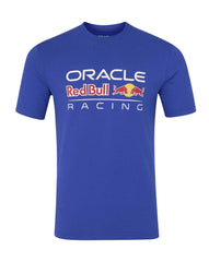 Red Bull Racing F1 Large Front Logo T-shirt - Grey Marl/Blue