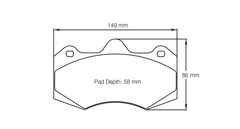 Pagid Race Pad Set 4346 RST1 AP Cp7040