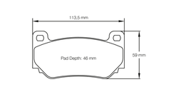 Pagid Race Pad Set 4349 RST3 AP Cp7600