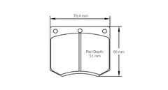 Pagid Race Pad Set 4905 H29E Historic Pads