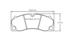 Pagid Race Pad Set 4908 RST3 Porsche
