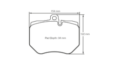 Pagid Race Pad Set 4910 RSC1 Audi
