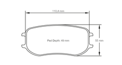Pagid Race Pad Set 4921 RST1 Porsche 991 GT3 Cup Rear 20mm