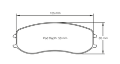 Pagid Race Pad Set 4928 RST3 Porsche 991 GT3 Cup Front 28mm