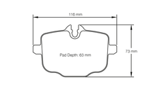 Pagid Race Pad Set 4932 RSC2 M5 (F10) Rear