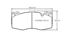 Pagid Race Pad Set 4935 RSC1 BMW M5 (F10) / M6 (F13) Ceramic Front
