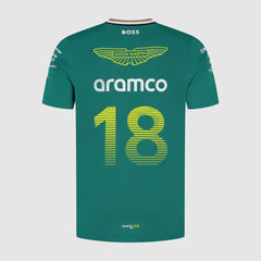 Aston Martin F1 2025 Lance Stroll Team T-Shirt - Green