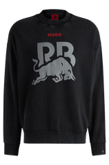 Visa Cash App RB F1 Men's Fanwear Washed Crewneck Sweatshirt - Black/Green