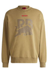 Visa Cash App RB F1 Men's Fanwear Washed Crewneck Sweatshirt - Black/Green