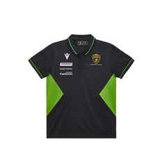 Automobili Lamborghini Squadra Corse Kids Team Polo Shirt - Youth Black/White
