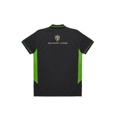 Automobili Lamborghini Squadra Corse Kids Team Polo Shirt - Youth Black/White