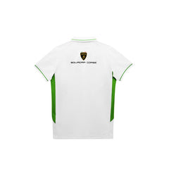 Automobili Lamborghini Squadra Corse Kids Team Polo Shirt - Youth Black/White