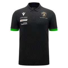 Automobili Lamborghini Squadra Corse 2026 Men's Team Polo Shirt - White/Black