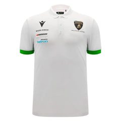 Automobili Lamborghini Squadra Corse 2026 Men's Team Polo Shirt - White/Black