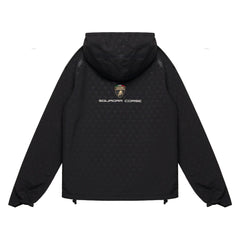 Automobili Lamborghini Squadra Corse 2026 Kids Rain Jacket - Black
