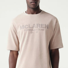 McLaren F1 x New Era Washed Logo T-Shirt - Stone/Black