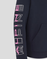 Alpine Racing F1 Sleeve Graphic Relaxed Fit Pullover Hoodie - Navy