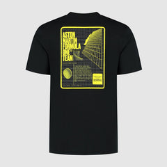 Aston Martin F1 Tech Men's Grid Data Graphic T-Shirt - Black