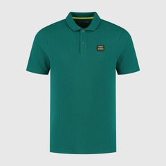 Aston Martin F1 Tech Men's Tech Waffle Polo Shirt - Black/Green