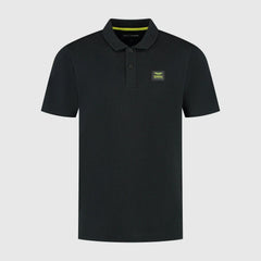 Aston Martin F1 Tech Men's Tech Waffle Polo Shirt - Black/Green