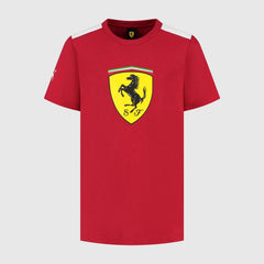 Scuderia Ferrari F1 Men's Large Shield T-Shirt -Dark Cherry/Puma Black