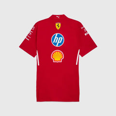 Scuderia Ferrari F1 2025 Team Button Down Shirt - Dark Cherry