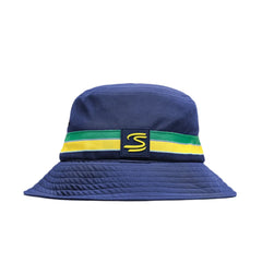 Ayrton Senna F1 Stripe Bucket Hat - Navy