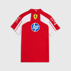 Scuderia Ferrari F1 2026 Kids Team Polo Shirt - Youth Puma Red