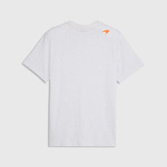 McLaren F1 Essentials Small Logo T-Shirt - Puma Black/Papaya/White Glow Heather