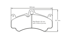Pagid Race Pad Set 8004 19 Scalloped 2707 In 19mm