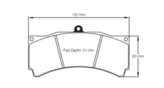 Pagid Race Pad Set 8018 RST4 1903 In 17mm
