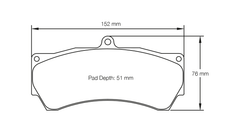 Pagid Race Pad Set 8028 RST3 Alcon 6 Piston