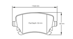 Pagid Race Pad Set 8039 19 Audi Rear