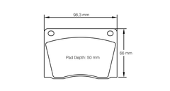 Pagid Race Pad Set 8042 H29E Historic Lucas Vintage Pad
