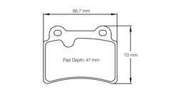 Pagid Race Pad Set 8069 42 Mitsubishi Evo X Rear