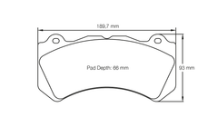 Pagid Race Pad Set 8081 29 Brembo 6 Piston D66 E.G. Nissan GTr