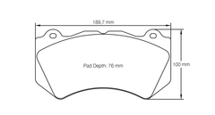 Pagid Race Pad Set 8083 RSC1 For Ceramic Disc Applications